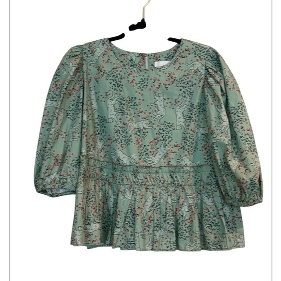 NWOT Corey Lynn Carter Peggy Feminine Romantic Tiger Crop  Top Size Large - Picture 1 of 13